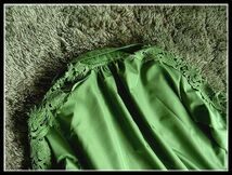 ◆Rose◇L～2L～3L～4L・大人フェミニン♪クロシェレースのお袖が素敵・上質ブロード生地のシャツチュニック/抹茶グリーン_画像8
