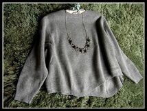 ◆Rose◇L～2L～3L・きちんと感ある2点set♪ノースリーブチュニック×ニットtops/グレー_画像4