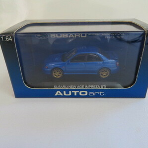 AUTOart SUBARU IMPREZA WRX STI 2001(BLUE) ダイキャストミニカーの画像1