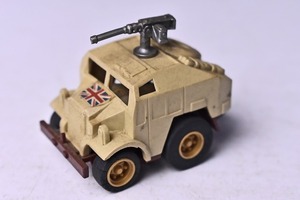 【コンバット チョロＱ】225★BRITISH QUAD GUN TRACTOR★NO.C-04★サンドブラウン★イギリス連邦軍★1980年代物★TAKARA★タカラ★絶版★