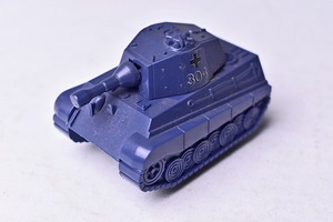 【コンバット チョロＱ】255★KING-TIGER GERMAN TANK★NO.C-14★ブルー★ドイツ軍★1980年代物★TAKARA★タカラ★絶版★