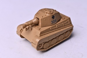 【コンバット チョロＱ】256★KING-TIGER GERMAN TANK★NO.C-14★サンドブラウン★ドイツ軍★1980年代物★TAKARA★タカラ★絶版★