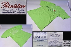 HAYAMA トレイルラン 2011 ★ Tシャツ ★ TEE ★ L ★ 葉山 ★ 綿100% ★ PrintStar ★黄緑 ★ 中古品 ★ シミ 色移りあり ★ 傷みあり