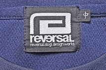 reversal ★ リバーサル ★ Ｔシャツ ★ 中 ★ ポリエステル100% ★ ネイビー ★ rvddw ★ 色落 色移 ★ 中古品 ★ ジャンク品 ★ 傷みあり_画像4