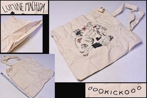 LUMINE MACHIDA ★ ルミネ町田 ★ トートバッグ ★ イラストレーター きくちあつこ ★ oookickooo ★ コラボ ★ 中古品 ★シミあります