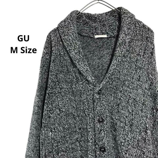 GU ニットカーディガン　グレー　秋冬　メンズM b37