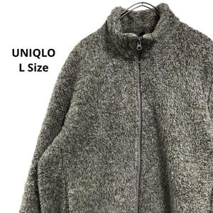 UNIQLO ボアジャケット/ブルゾン　グレー　秋冬　メンズL a31