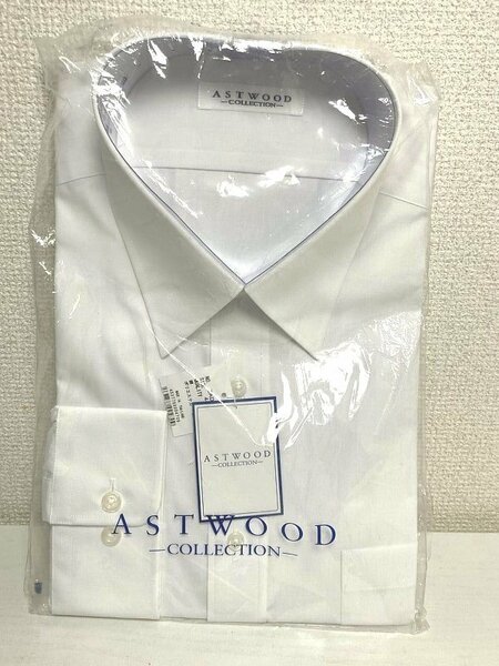 送料込み ■ 未使用 ASTWOOD アストウッド KA 44-80 長袖 高級Yシャツ 形態安定加工 ZAD000-W ホワイト