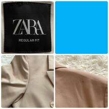 ZARA【3XLサイズ位 美品】テーラードジャケット ダブル 54 アイボリー ザラ ビジネス 通勤 仕事 セットアップ メンズ 大きいサイズ_画像7