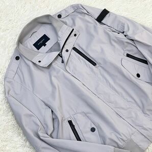 BURBERRY GOLF【希少 XLサイズ位 美品】ナイロンジャケット MA1 ボンバージャケット グレー 4 LL ゴルフ 仕事 通勤 メンズの画像2