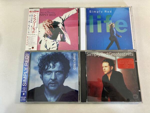 W8451 シンプリー・レッド 4枚セット｜Simply Red A New Flame Life Blue Greatest Hits