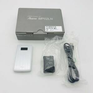 ★1円スタート☆Aterm MP02LN モバイルルーター 中古 通電確認済み 利用制限：- SIMフリー メタリックシルバーの画像1