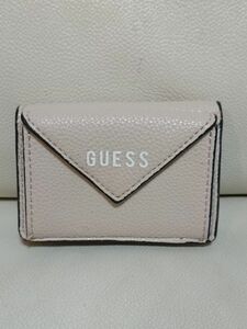 ほぼ未使用【GUESS ゲス】三つ折り ミニ財布 コンパクトウォレット 