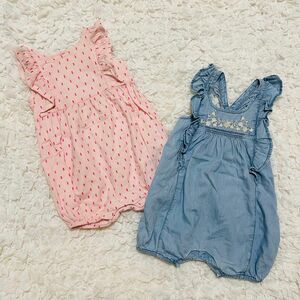 【babyGAP ベビーギャップ】ロンパース　カバーオール　2点セット　70cm 女の子