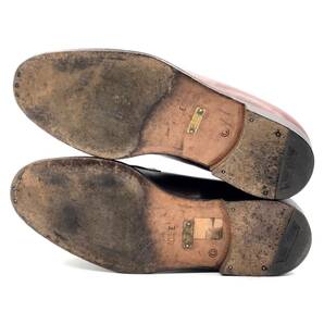 即決 GUCCI グッチ 25.5cm 40.5E 0201 メンズ レザーシューズ ローファー バーガンディ 革靴 皮靴 ビジネスシューズの画像5