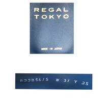 即決 未使用 REGAL TOKYO リーガル トーキョー W31 25cm メンズ レザーシューズ ウイングチップ 内羽根 シボ革 茶 ブラウン 箱付 革靴 皮靴_画像6
