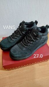 VANS V2558 TWEAK WP 27.0 BLACK　トゥウィークWP　ブーツスニーカー　スウェード　撥水、防水、防滑