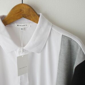 【XLサイズ】新品タケオキクチ THE SHOP TK カノコ 切替 ポロシャツ メンズ  オフホワイト 白の画像5