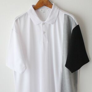 【XLサイズ】新品タケオキクチ THE SHOP TK カノコ 切替 ポロシャツ メンズ  オフホワイト 白の画像2
