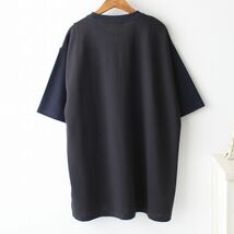 【Lサイズ】新品タケオキクチ THE SHOP TK ブロッキング プルオーバー Tシャツ メンズ　紺×グレー×黒_画像2
