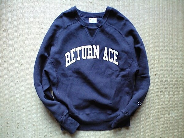 即決 青タグ Sサイズ green label relaxing 別注 Champion REVERSE WEAVE クルーネック フリーダムスリーブ スウェット RETURN ACE