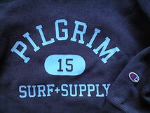 即決 ピルグリムサーフ 別注 青タグ Champion REVERSE WEAVE クルーネック スウェット ネイビー Sサイズ Pilgrim Surf + Supply_画像3