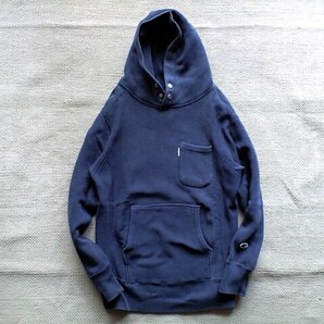 即決 復刻 青タグ Mサイズ Mt Design 3776 別注 Champion REVERSE WEAVE プルオーバー パーカー ネイビー 胸ポケット 首元スナップボタン