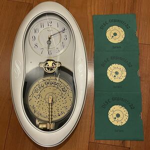 美品 完動品 ディスクオルゴール シチズン リズム時計 スモールワールド オルガニート からくり時計 掛け時計 柱時計