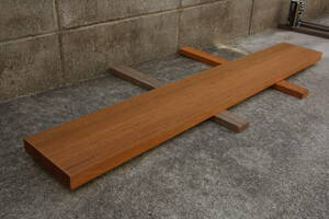 チーク　無垢材　高級材　棚板　世界三大銘木　長さ90.8cm　幅13.2cm　厚み2.5cm