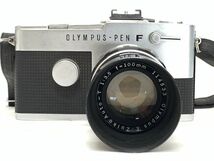 当時物 OLYMPUS PEN F フィルムカメラ 一眼レフ ボディ F.ZUIKO Auto-s 1:1.8 38mm シャッターOK オリンパス_画像3