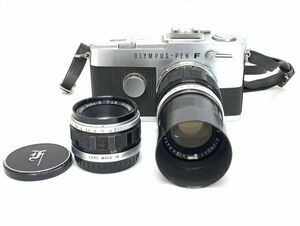 当時物 OLYMPUS PEN F フィルムカメラ 一眼レフ ボディ F.ZUIKO Auto-s 1:1.8 38mm シャッターOK オリンパス