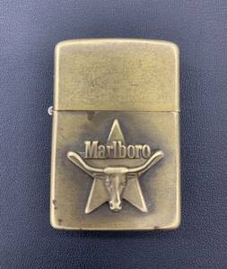 ZIPPO／ジッポー　 Marlboro/マールボロ ロングホーン ヴィンテージゴールド　1980年製【中古美品】