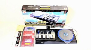 動作品・清掃済み★PS1・PS2／プレイステーション 「beatmania DJ／IIDX 専用コントローラー」＋ beatmania ソフト3本付き まとめて KONAMI