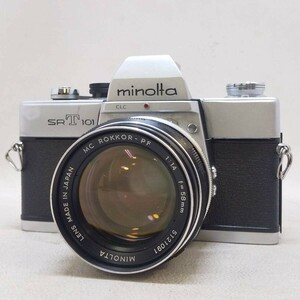 ◆minolta ミノルタ SRT101 MC ROKKOR-PF 58mm f1.4 一眼レフ シャッターOK ジャンク◆R2194