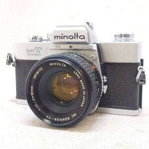 ◆minolta ミノルタ SRT SUPER MC ROKKOR-PF 1:1.7 f=50mm フィルムカメラ 一眼レフ シャッターOK ジャンク◆R2037