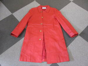 Y2K robe de chambre COMME des GARCONS コート M 赤 フェイクレザー 人工皮革 00s RC-04003 ヴィンテージ オールド レディース