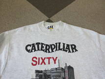 90s CAT キャタピラー スウェット L グレー USA製 Caterpillar Sixty ヴィンテージ オールド トレーナー 重機 アメカジ_画像5