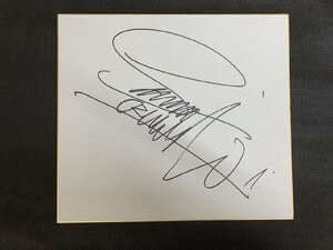 *P21/1 jpy ~ autograph autograph square fancy cardboard / Suzuki .../ Haneda airport ..