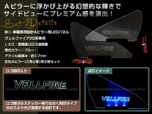 送料無料 LED三角窓 Aピラー LEDパネル ヴェルファイア 20系 青_画像2