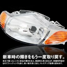 新品 ホンダ ライブディオ/ZX/J/S AF34/AF35 後期 Ⅱ型 2型 クリア ヘッドライト Assy ライブDIO 補修 カスタム バイク パーツ_画像3