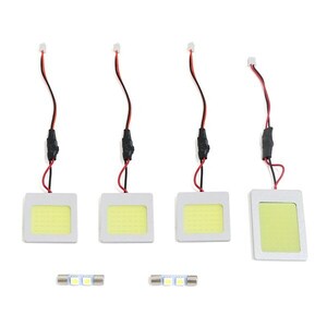 【メール便送料無料】 ダイハツ ムーヴコンテカスタム L575S H20～ ハイパワー LED ルームランプ 6P 面発光 COB 室内 ホワイト SMD 定電圧