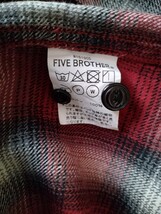 アメカジ FIVE BROTHERチェック柄 半袖シャツ XL_画像7