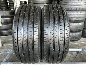 R-669　7分山♪２本出品！225/55R17　ピレリ　CintuRato P7　ランフラット★2020年製　２本★検品済　直接手渡し、タイヤ交換可能！！