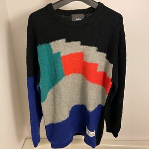 名作 JieDa ジエダ パネルニットセーター PANEL KNIT サイズ2 ウール アクリル ナイロン KIKUNOBU キクノブ