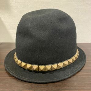 ALDIES アールディーズ スタッズ フェルトハット 帽子 HAT ウール ブラック 黒 日本製 Mサイズ