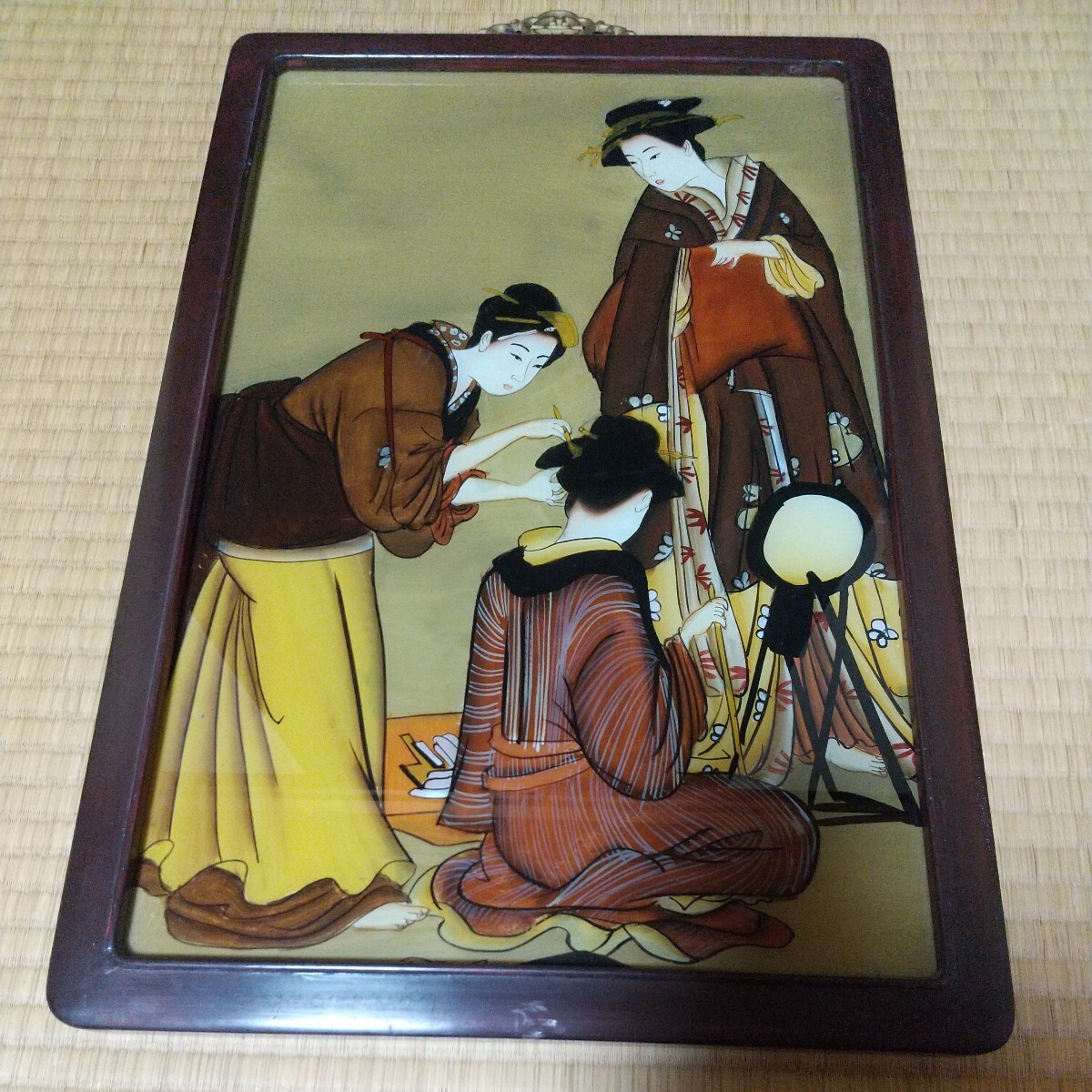 Glass painting, Ukiyo-e, Bijinga, Antique, Painting, Ukiyo-e, Prints, Portrait of a beautiful woman