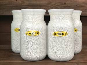 高品質・高性能　BREED菌糸ビン　1100ml　４本　特価（ブリード　菌糸瓶　菌床）希望本数注文可能