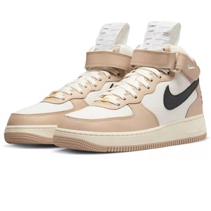 ☆ NIKE AIR FORCE 1 '07 MID LX 薄ベージュ/淡白/黒 28.0cm ナイキ エア フォース 1 ミッド 07 エルエックス 居酒屋 DX2938-200