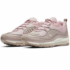 ☆NIKE AIR MAX 98 薄いピンク/ピンクがかった灰 27.5cｍ ナイキ エア マックス 98 ワケアリ 少し汚れ有り 640744-200