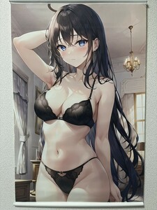 TW03 B2 タペストリー ダブルスエード 組立不要 イラスト アート グラビア かわいい 美女 女の子 巨乳 美乳 爆乳 下着 制服 水着